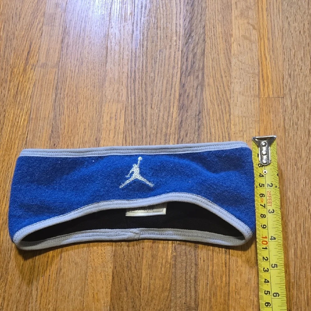 Nike Blue Gray‎ Jordan Jumpman Swoosh Terry Headband Sweatband